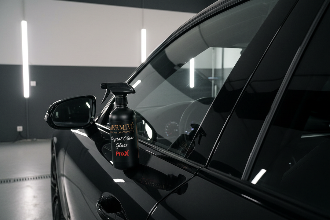 Hermivé Crystal Clear Glass ProX met schoon autoraam