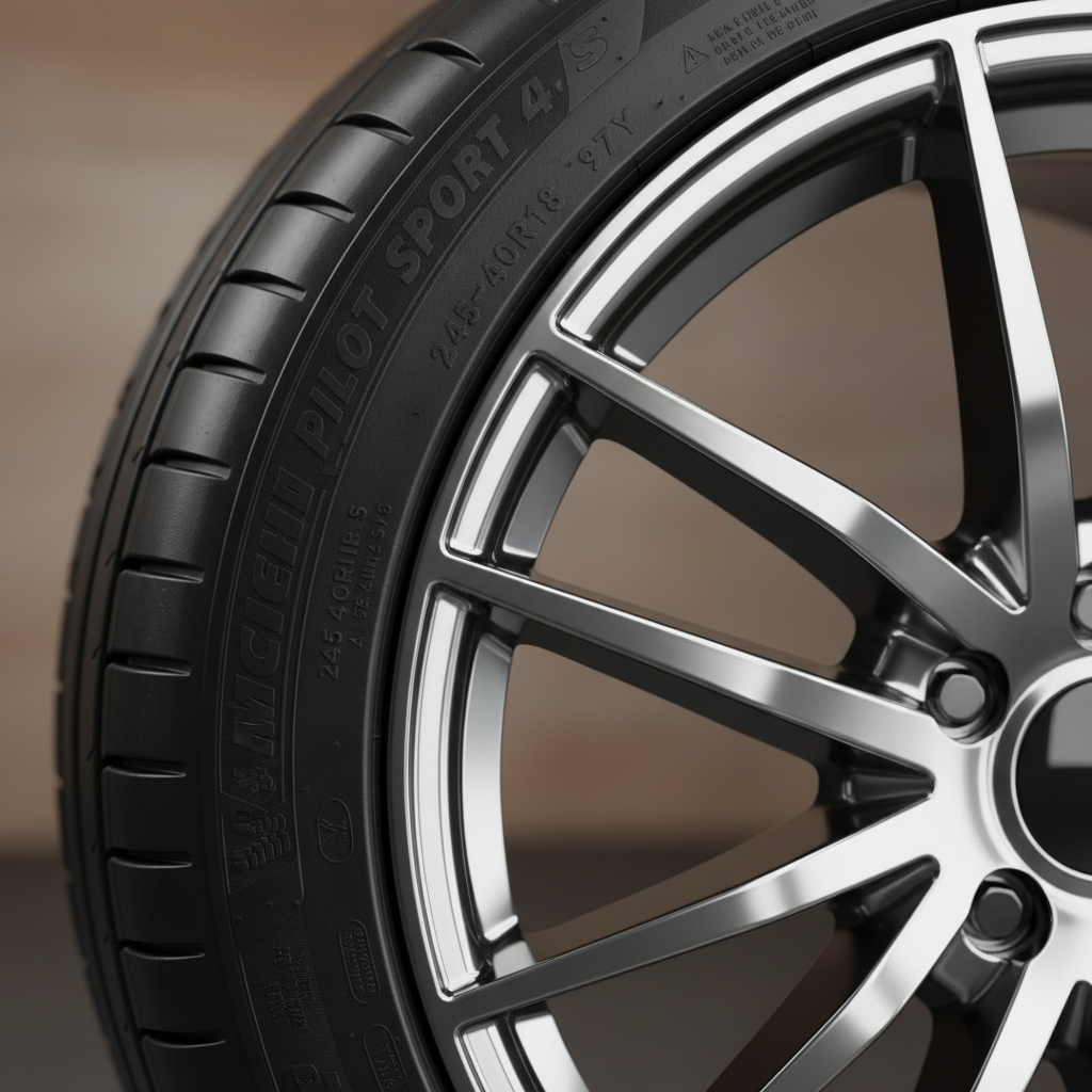 Nog een keer maar de zijkant van de band op een velg perfect schoongemaakt. Het moet eruitzien als nieuw.