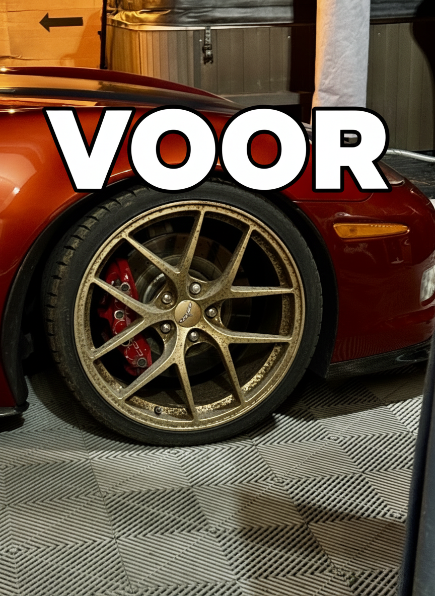 Voor foto - matig vuil wiel